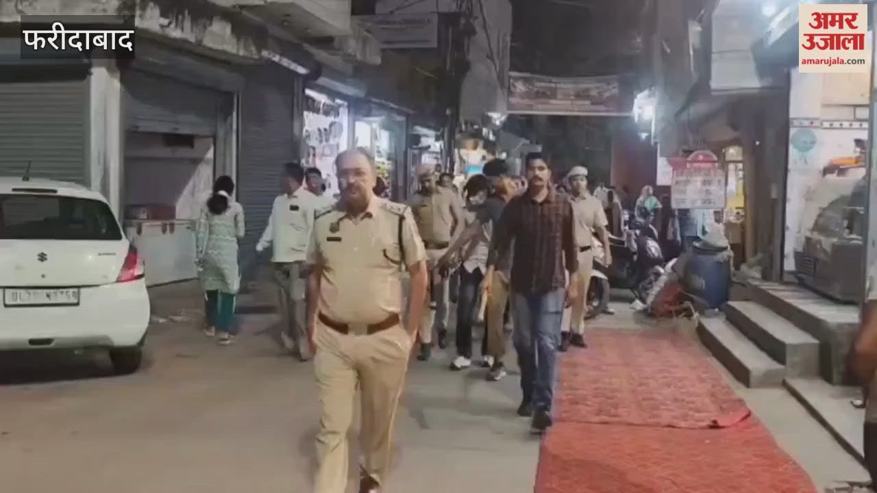 police paraded accused at market in faridabad