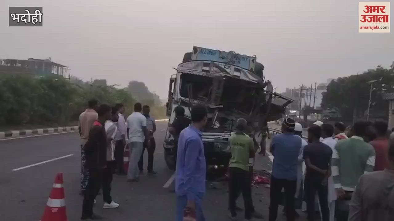 Truck collides with trailer from behind youth dies VIDEO