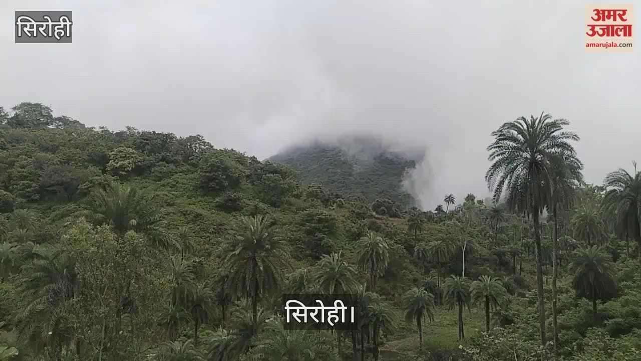 Sirohi News: Clouds descend on Mount Abu, intermittent rains bring pleasant weather, tourists thrilled