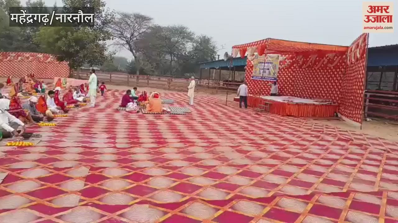 108-kund yajna was performed on the occasion of Gopashtami at Shri Goshala Dholposh Ashram in Mahendragarh