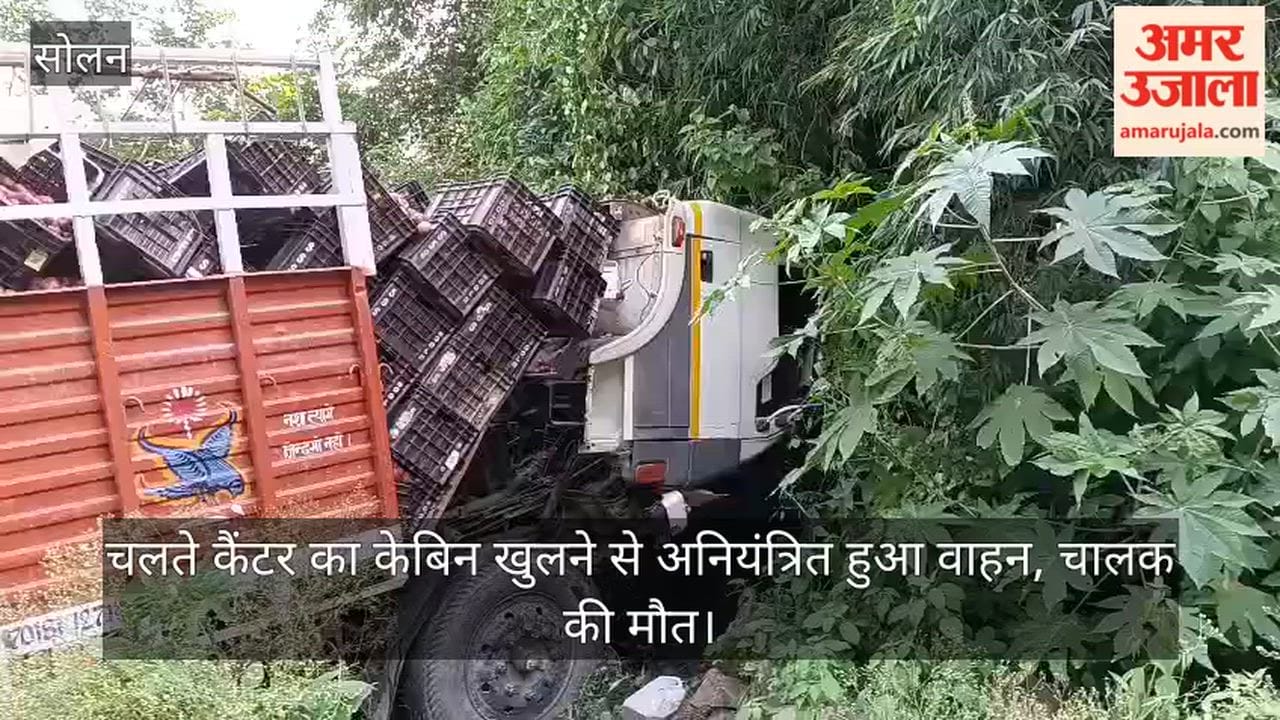 Parwanoo: Moving Canter goes out of control after cabin door opens; driver dies.