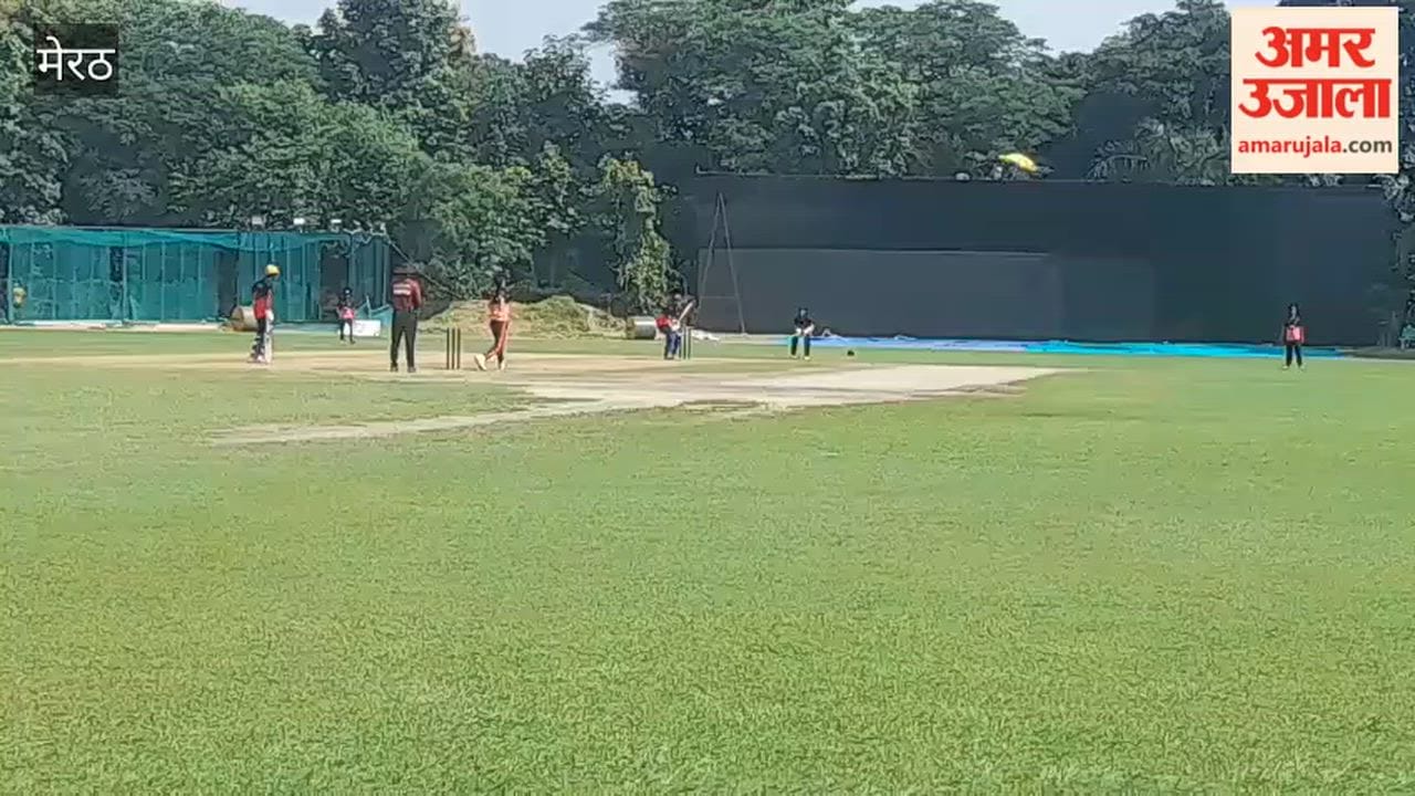 Meerut: Match between Meerut Red and Agra at Gandhi Bagh Cricket Ground.