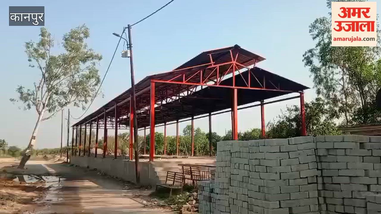 Repairs Begin on the Waiting Area Near the Cremation Ground in Bithoor; New Tin Sheds Installed