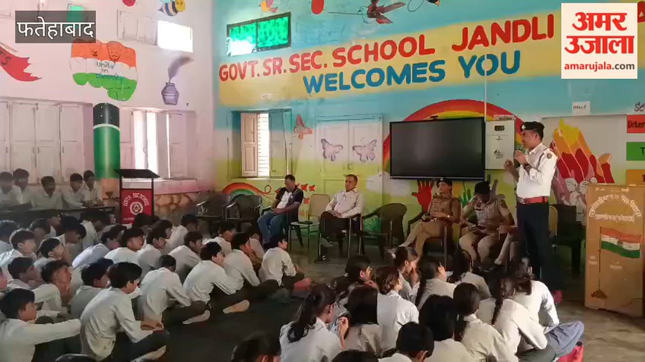 Students made aware of traffic rules and cybersecurity