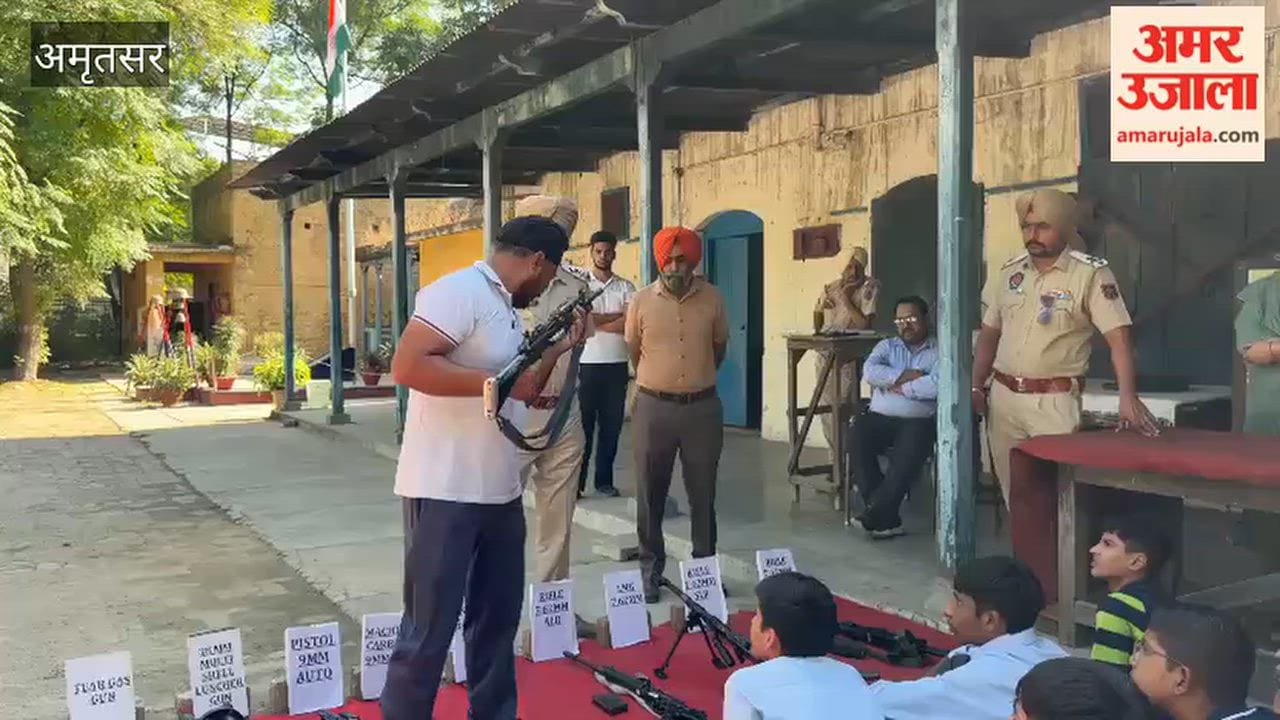 Exhibition of weapons organized at the Police Lines as part of Police Martyrdom Week