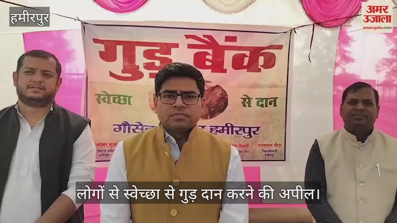 VIDEO : हमीरपुर में डीएम ने कान्हा गोशाला में स्थापित किया गुड़ बैंक