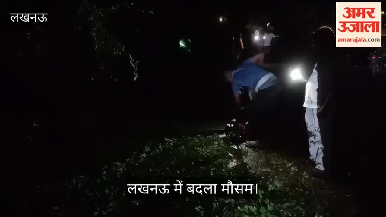 लखनऊ: शहर में देर शाम आई आंधी बारिश से प्रभावित हुई बिजली व्यवस्था, कुछ जगह गिरे पेड़