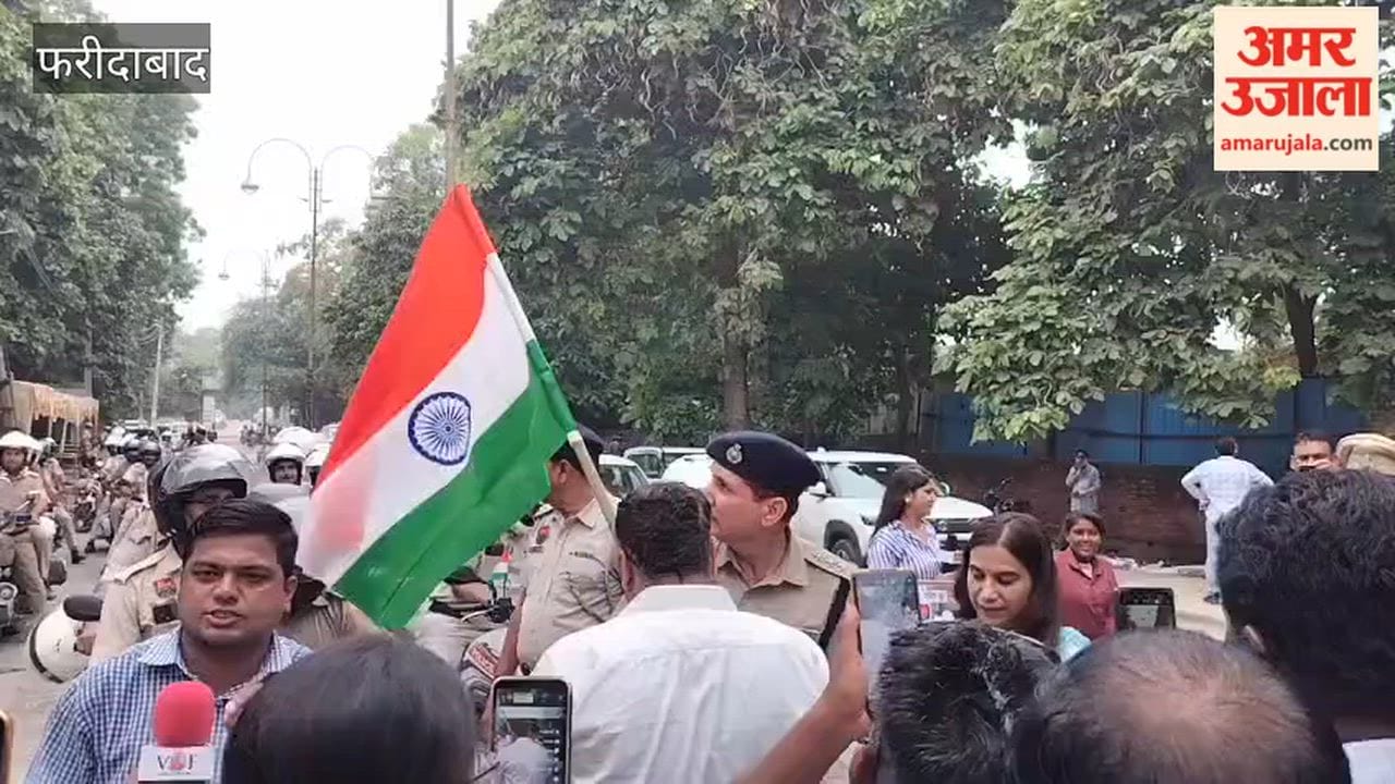 Tiranga motorcycle rally held in Faridabad for Independence Day