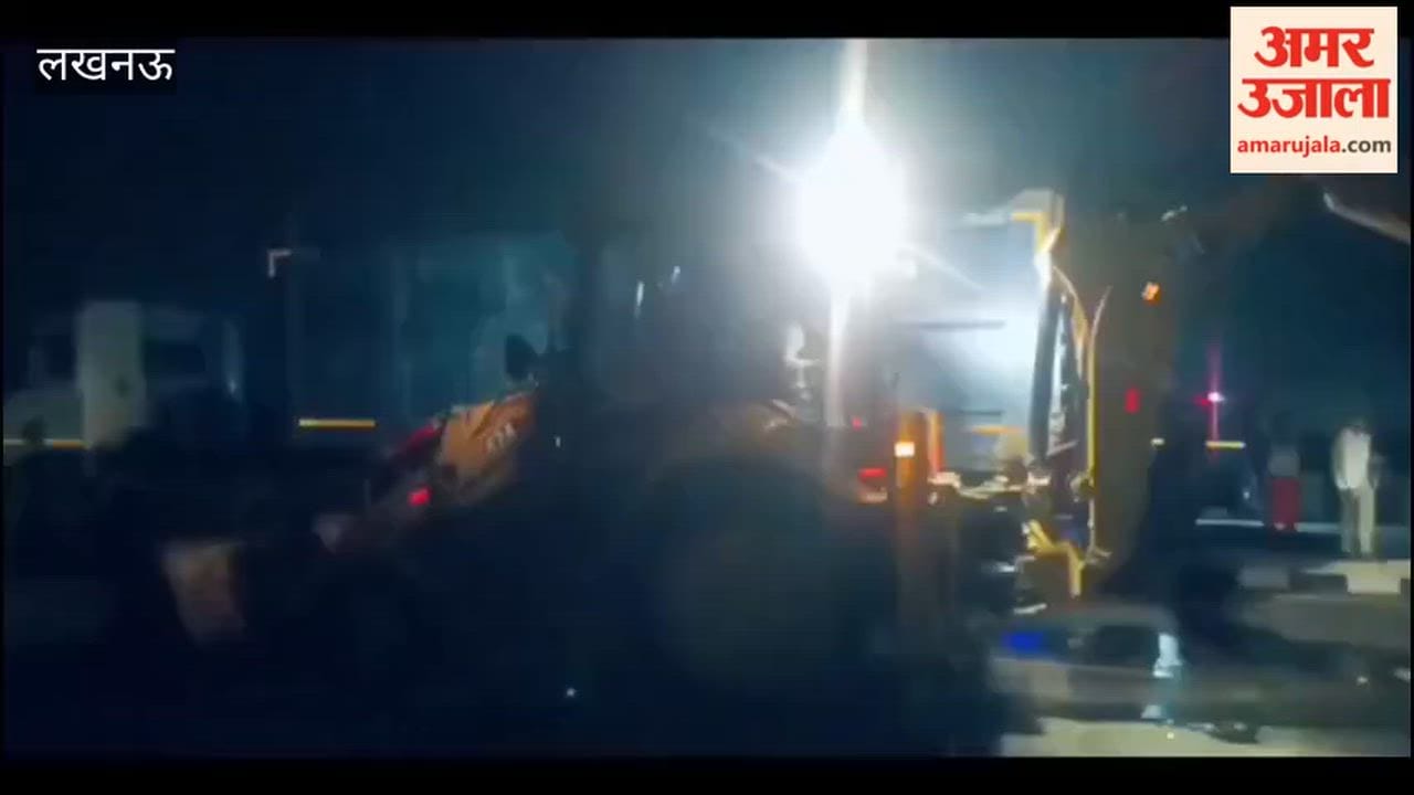 लखनऊ में भीषण हादसा: खड़े कंटेनर में पीछे से जा घुसा तेज रफ्तार कंटेनर; चालक की मौत
