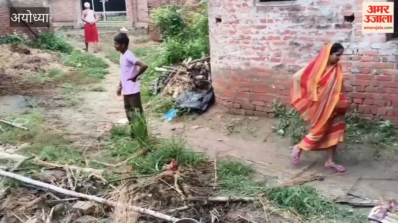 अयोध्या के तारुन में बारिश से किसान की सार ढही, चार मवेशियों की मौत, दो घायल