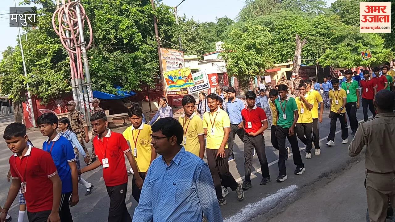 600 people took out morning procession on Gandhi Jayanti