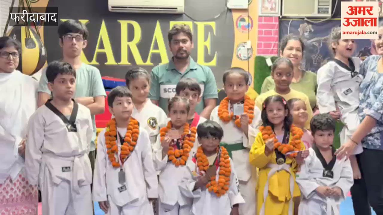 Faridabad players won 5 medals at the district-level Taekwondo competition