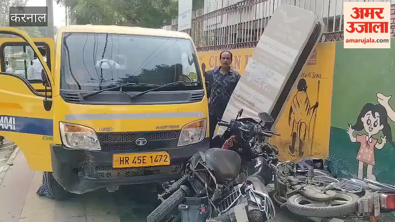 Truck rams into school van from behind in Karnal's Gharaunda; 7-8 children injured