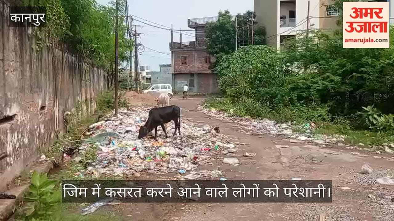 Kanpur Garbage pile up near the open gym in Kheda Kalyanpur