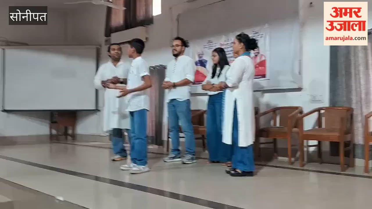 Female students informed about government schemes through street plays.