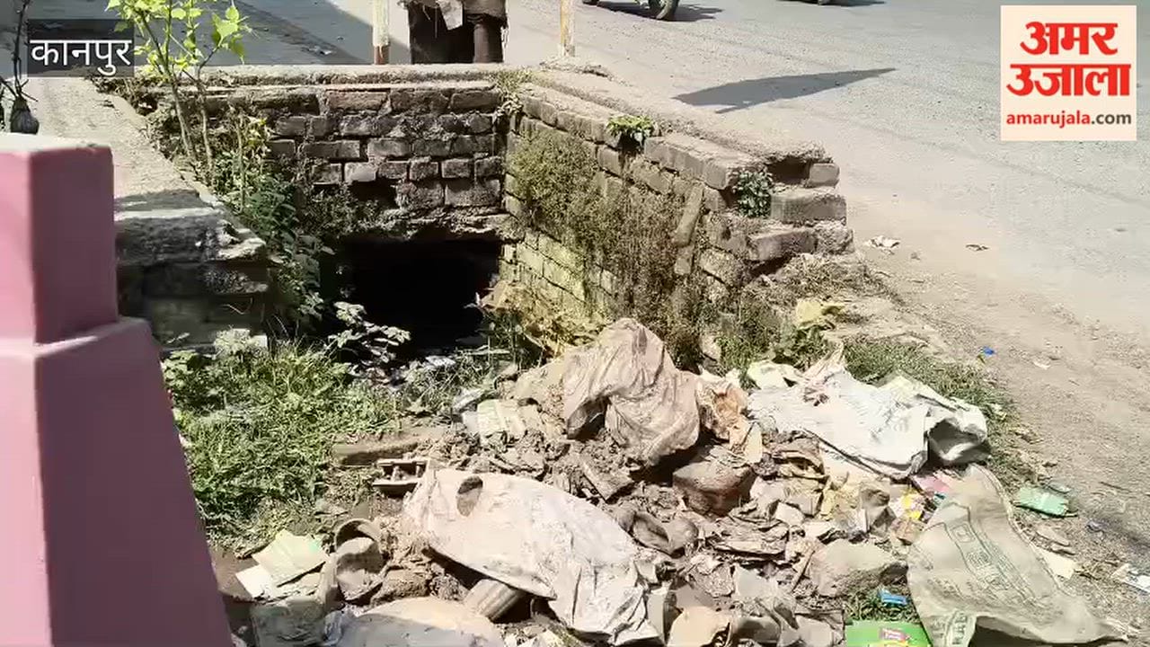 Kanpur: Open drain at Chakeri's PAC turn poses accident risk