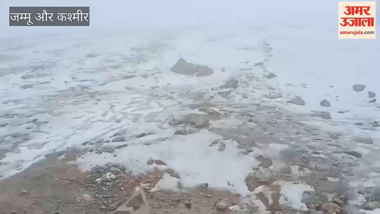 A white blanket of snow covers the hills of Shopian