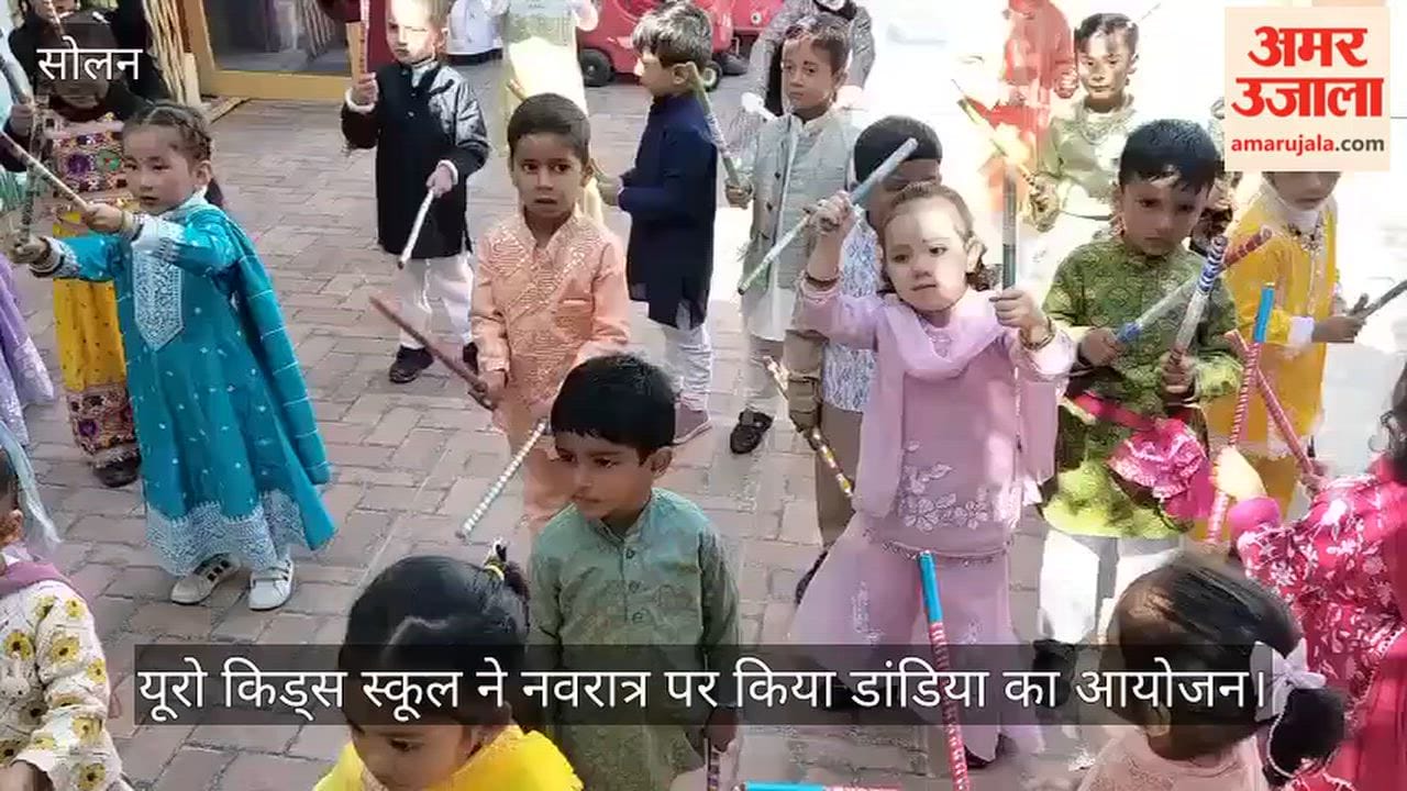 Solan: EuroKids School organized a Dandiya event for Navratri