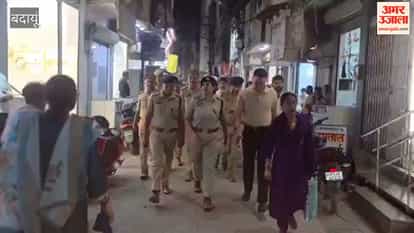 Security tightened for the festive season; DM and SSP conduct foot patrol in the city.