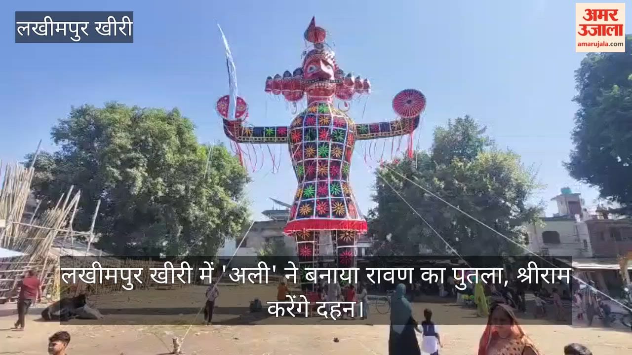 Ali has crafted an effigy of Ravana for ramlila in lakhimpur kheri