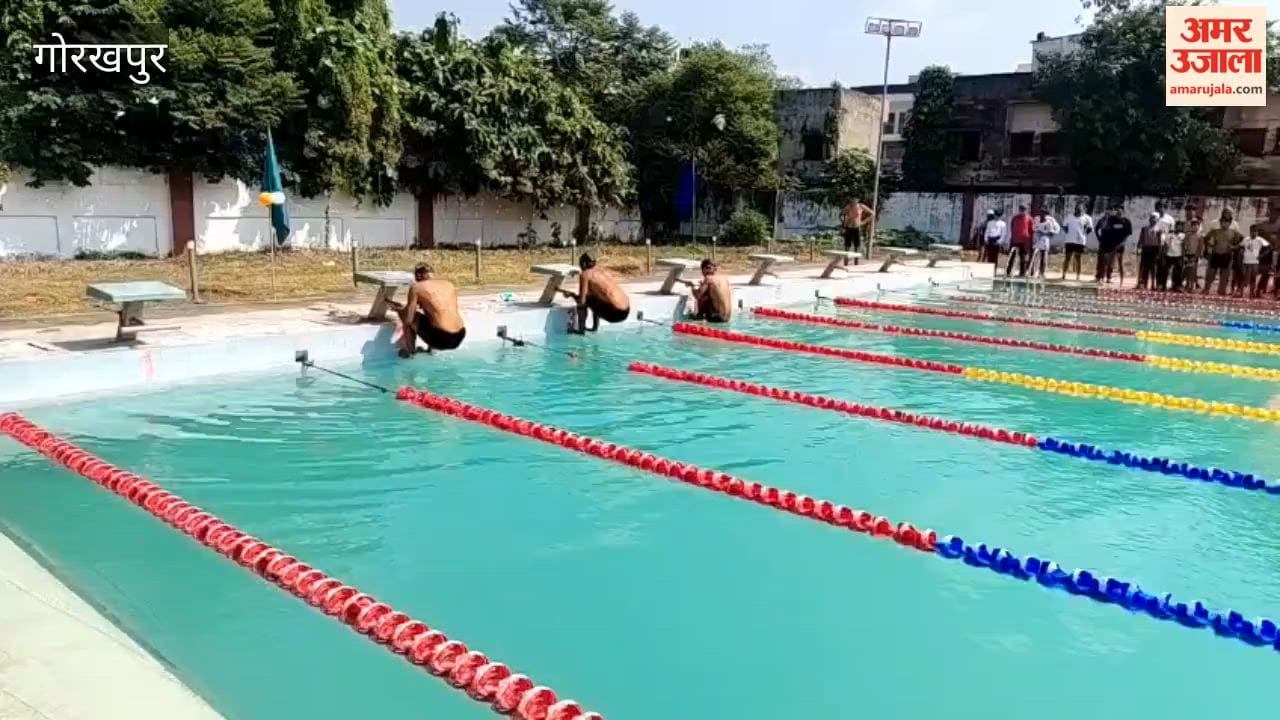 Children Showcase Their Swimming Skills at Regional Championship at Syed Modi Railway Stadium