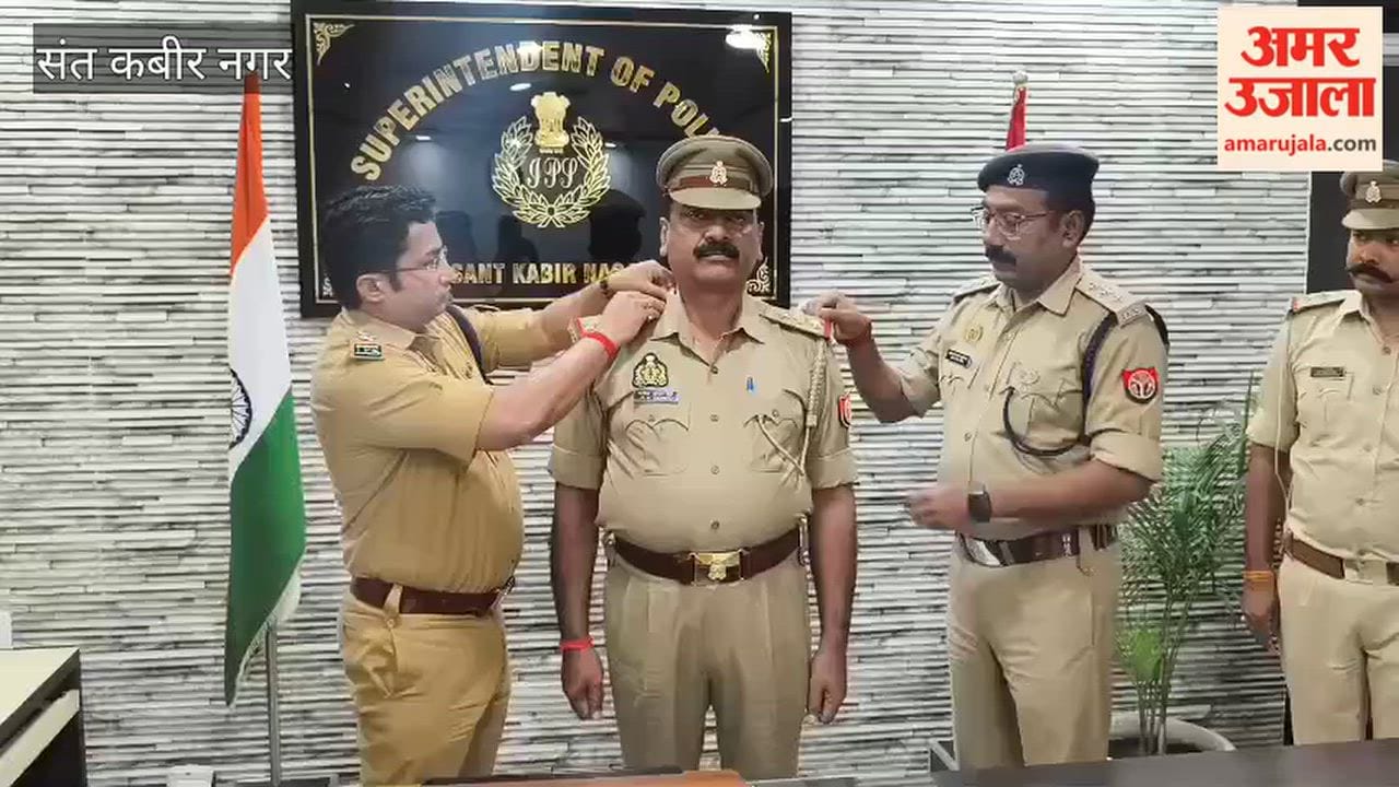 Three sub-inspectors promoted to inspectors; SP affixes stars onto their shoulders