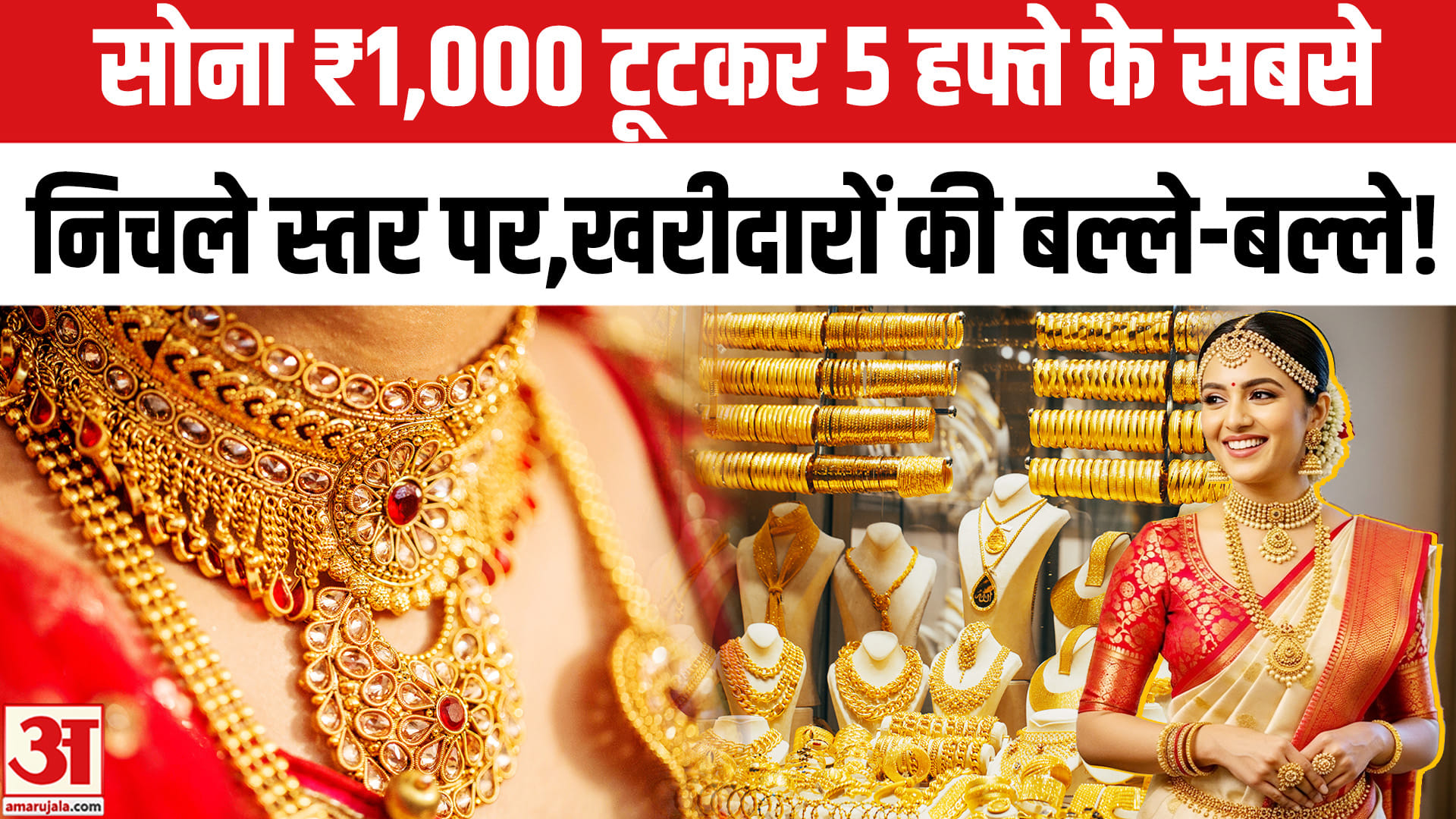 सोना ₹1,000 टूटकर 5 हफ्ते के सबसे निचले स्तर पर, रिटेल खरीदारों की बल्ले-बल्ले!